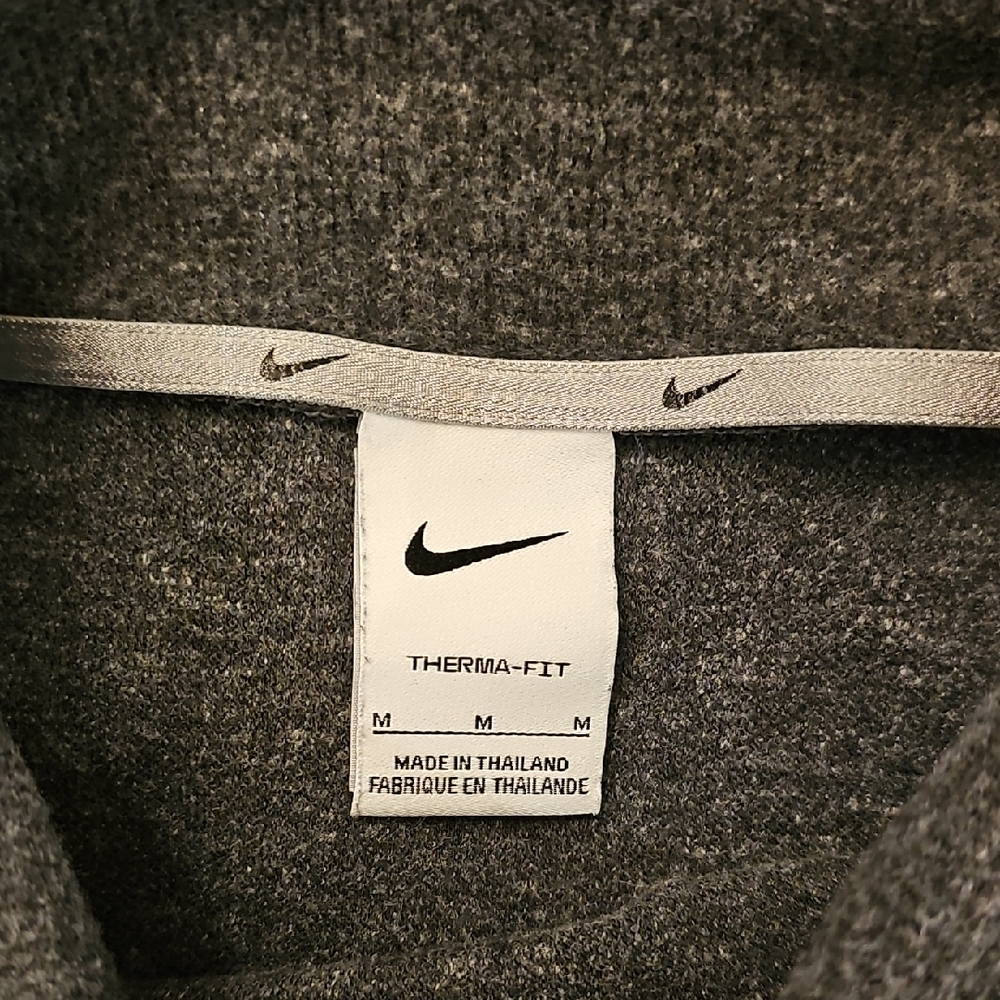 Nike Therma-fit Mock-Neck Gray Heather Training Top Sweatshirt Size Medium - Picture 5 of 7